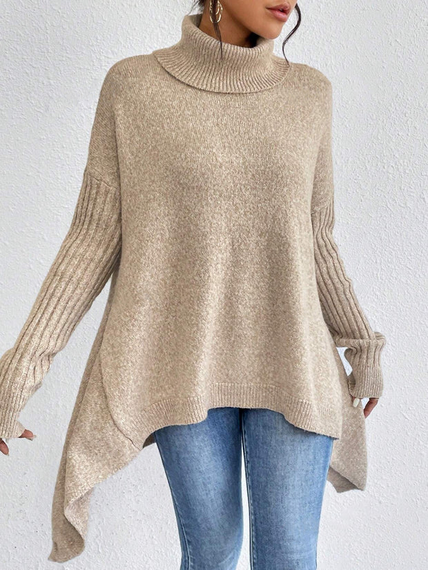 Irregular Winter Turtleneck Sweater