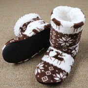 Christmas Elk Warm Plush Hose Slippers