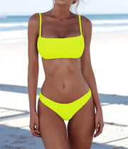 Solid Sexy Bikini Set Women's Two-Piece Swimwear Click One And Done