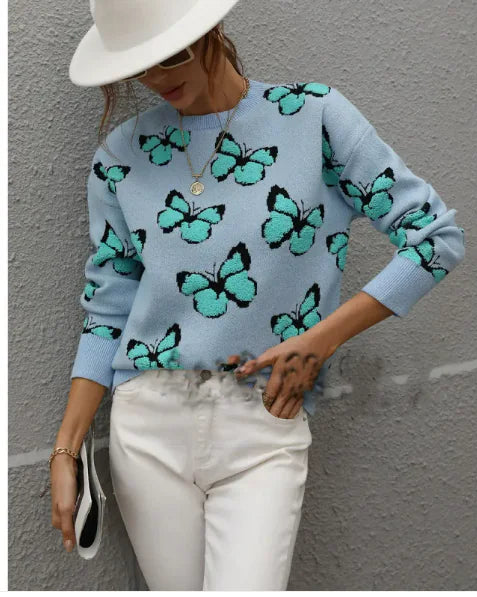 Loose Oversized Butterfly Pullover