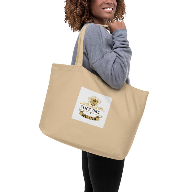 Large Organic Tote Bag Click One And Done