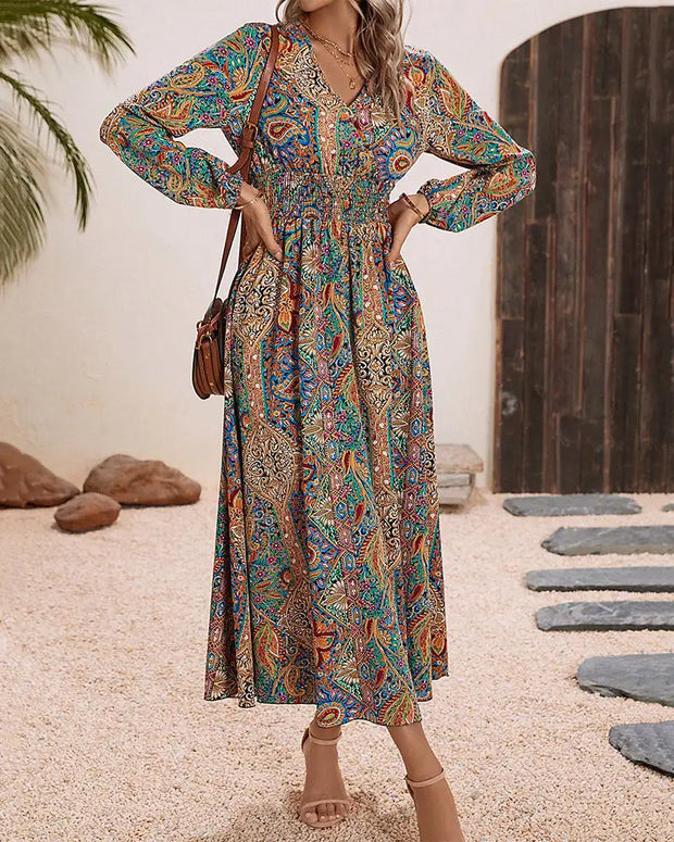 Bohemian Printed Long Dresses Click One And Done