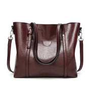 Oil Wax Leather Business Bag for Women Click One And Done