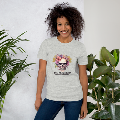 Skull And Flower Halloween T-shirt