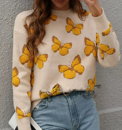 Loose Oversized Butterfly Pullover