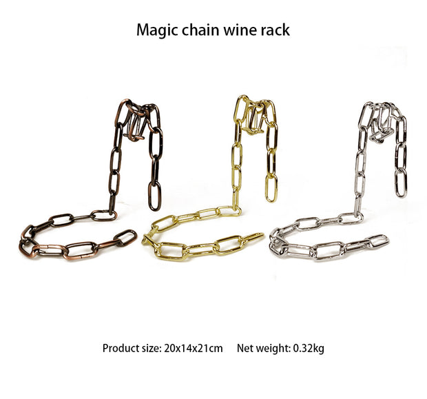 Magic Iron Chain Wine Bottle Holder Click One And Done