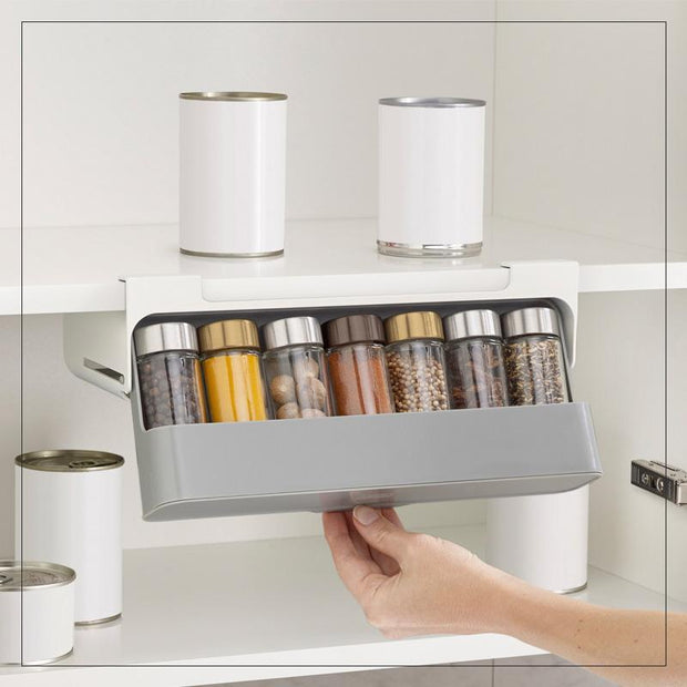 Wall-Mounted Spice Organizer Click One And Done